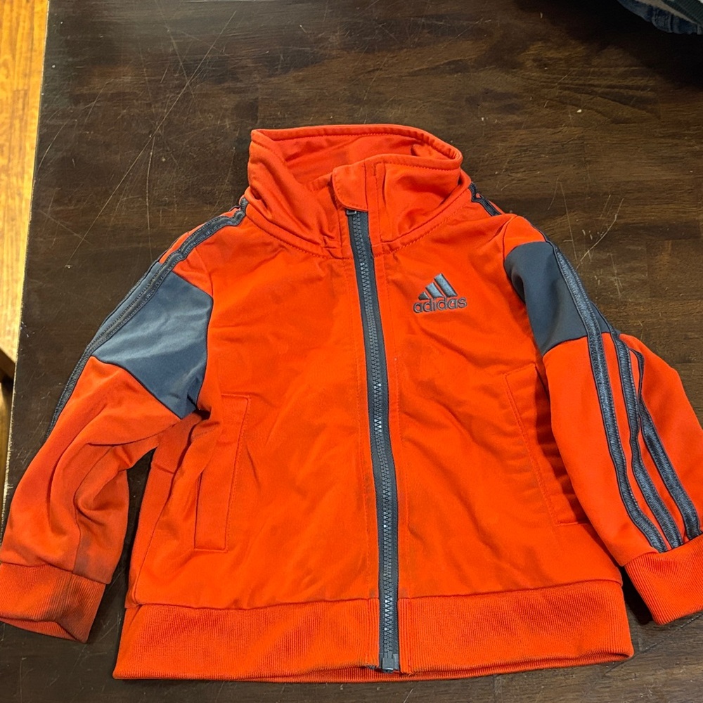 Adidas Youth Red and Black Track Jacket